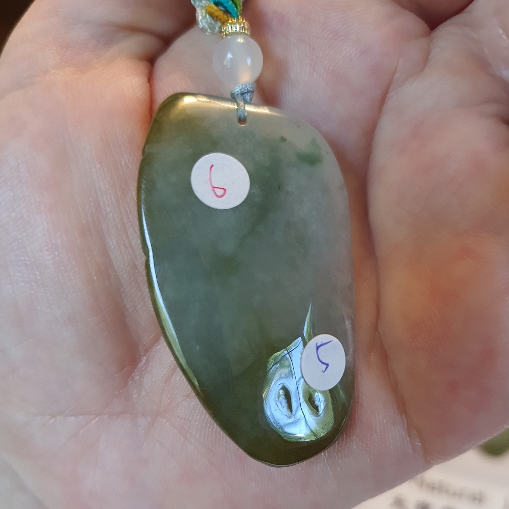 Natural Untreated Monkey Burmese Jadeite Jade Pendant Necklace - Picture 3 of 13